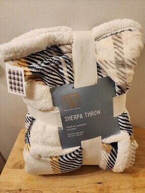 Wayland Square Sherpa Throw Plus & Luxurious Comfort 50" x 60"